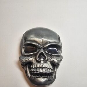 Skull Belt Buckle Heavy Metal Gothic Biker Punk Western Style Accessory